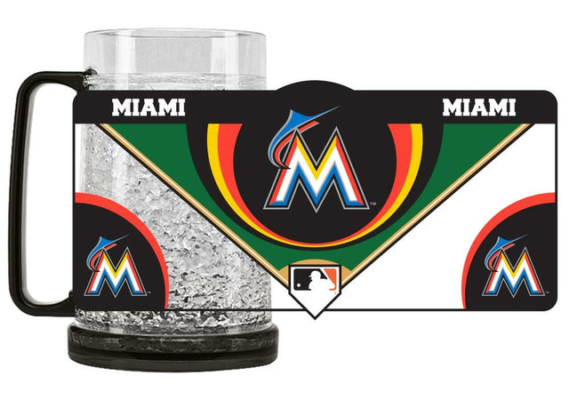 Taza de cristal de los Miami Marlins, estilo congelador