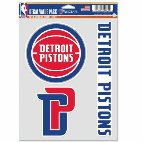 Detroit Pistons Decal Multi Use Fan 3 Pack Special Order