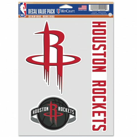 ~Houston Rockets Decal Multi Use Fan 3 Pack Special Order~ backorder