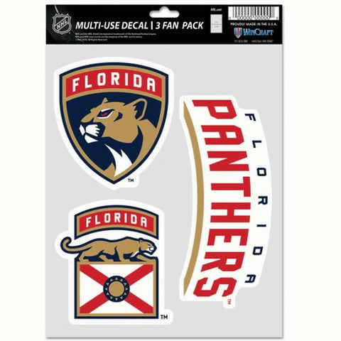 ~Florida Panthers Decal Multi Use Fan 3 Pack Special Order~ backorder