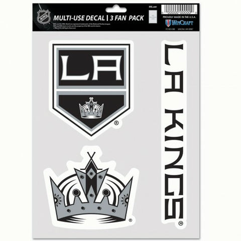 Los Angeles Kings Decal Multi Use Fan 3 Pack