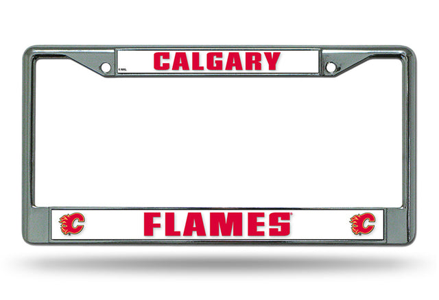 Marco de matrícula cromado de Calgary Flames