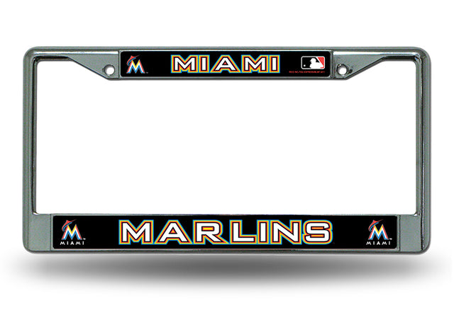 Marco de matrícula cromado de los Miami Marlins