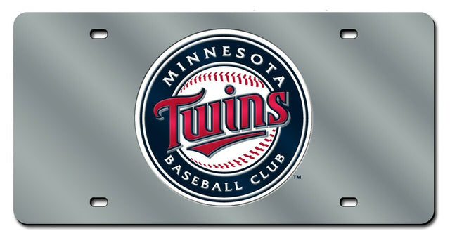 Minnesota Twins License Plate Laser Cut Silver