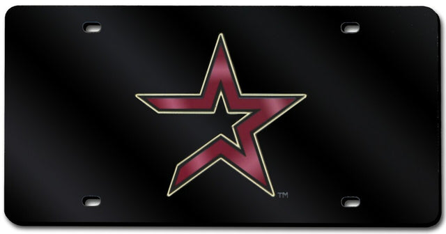 Houston Astros License Plate Laser Cut Black