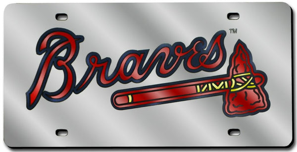 Atlanta Braves SLOGAN Lic Plate Frame Full Color