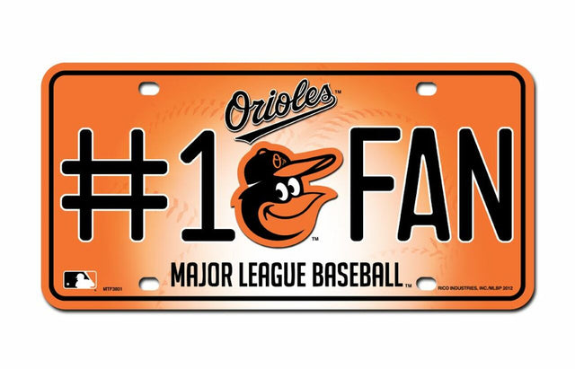 Matrícula de fanático número 1 de los Baltimore Orioles