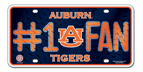 Auburn Tigers License Plate #1 Fan - Special Order
