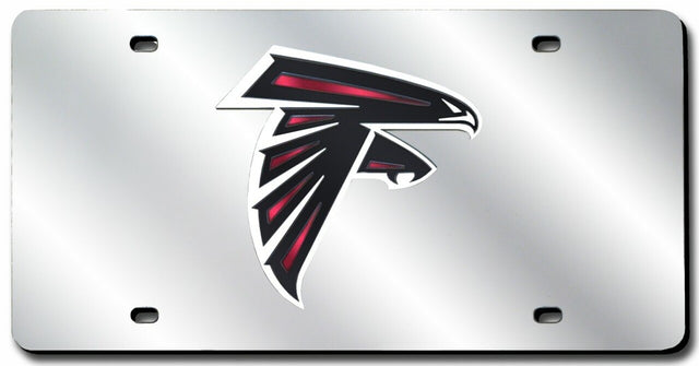 Matrícula de los Atlanta Falcons cortada con láser en color plata