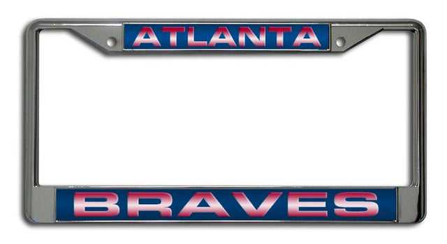 Atlanta Braves License Plate Frame Laser Cut Chrome