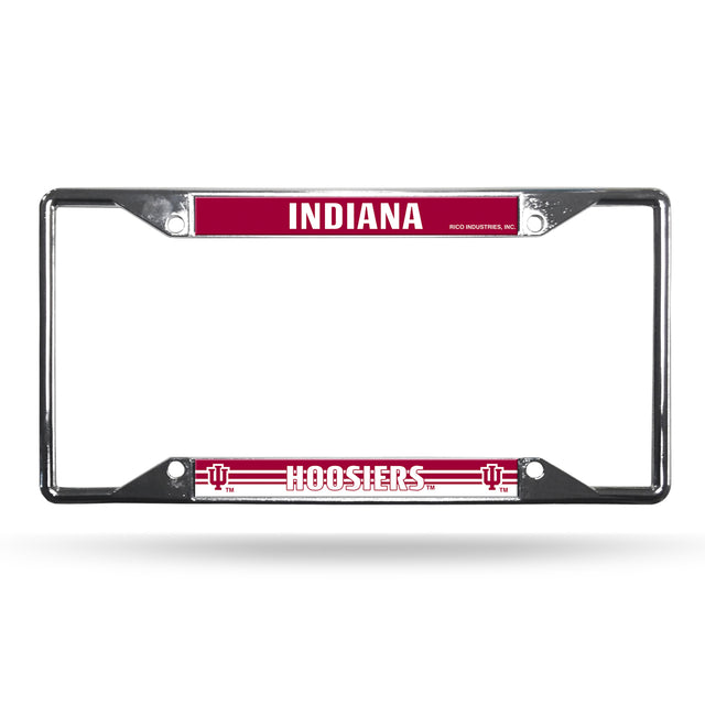 Marco para matrícula de Indiana Hoosiers cromado de fácil visualización