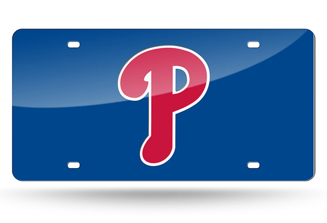 Matrícula de los Philadelphia Phillies cortada con láser en color azul