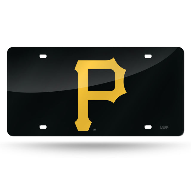 Pittsburgh Pirates License Plate Laser Cut Black P Logo