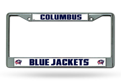 Columbus Blue Jackets License Plate Frame Chrome - Special Order
