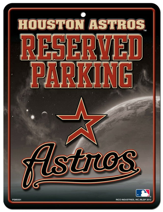 Letrero de estacionamiento de metal de los Astros de Houston