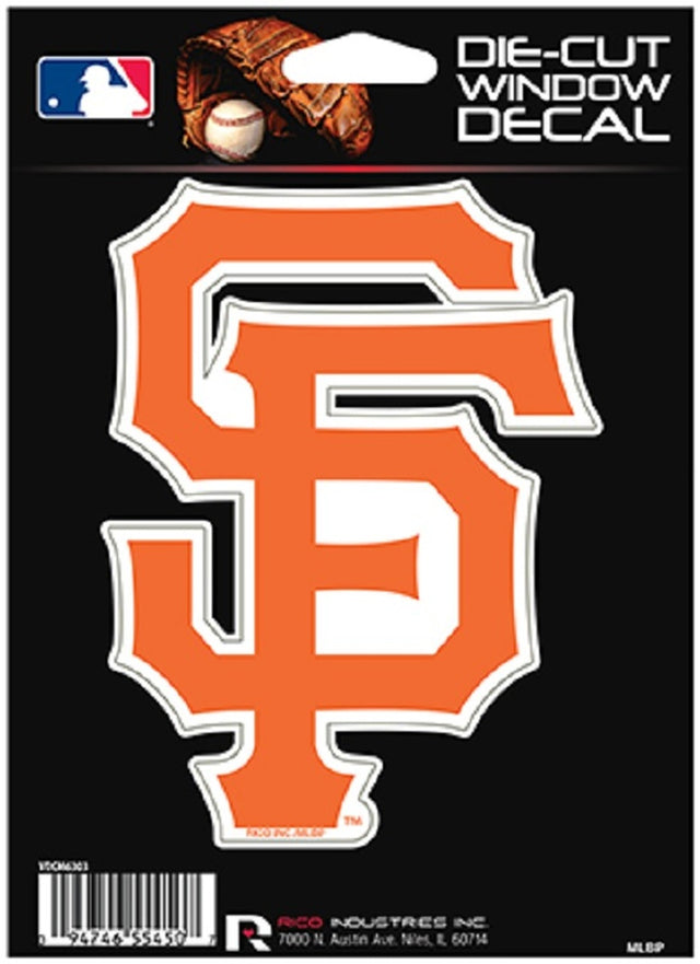 Calcomanía troquelada mediana de los Gigantes de San Francisco Rico