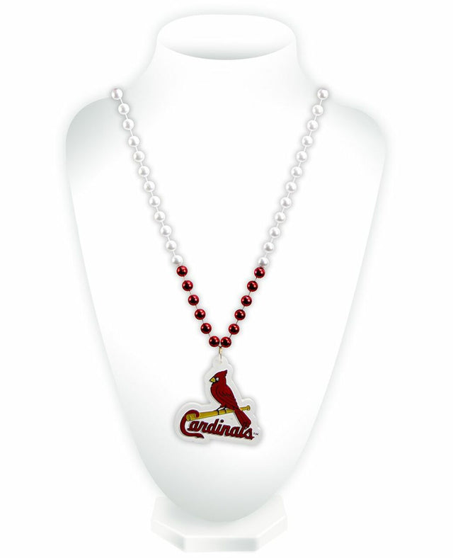 Cuentas de los St. Louis Cardinals con medallón estilo Mardi Gras