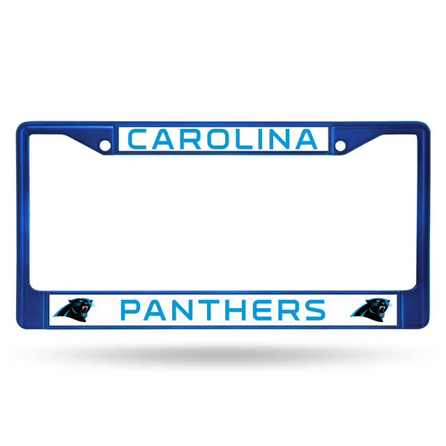 Marco para matrícula de los Carolina Panthers de metal azul