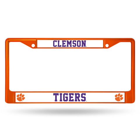 Clemson Tigers License Plate Frame Metal Orange
