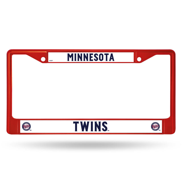 Minnesota Twins License Plate Frame Metal Red