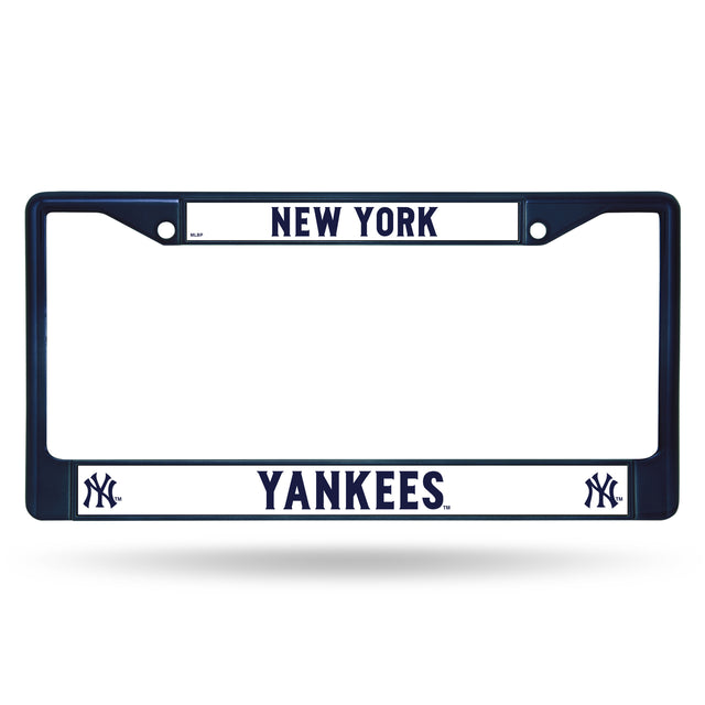 New York Yankees License Plate Frame Metal Navy