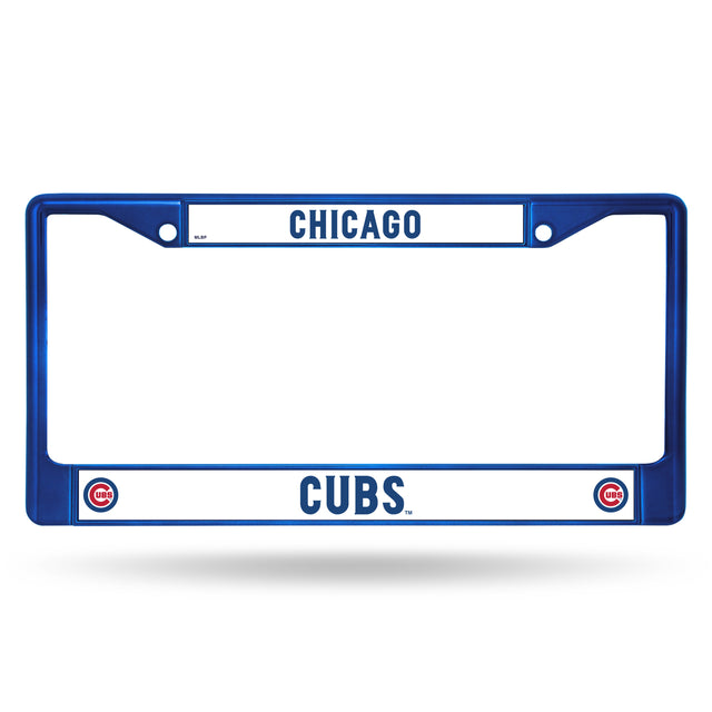 Marco para matrícula de los Chicago Cubs de metal azul
