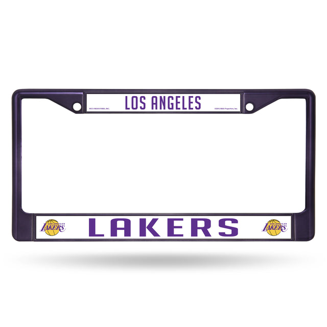 Marco para matrícula de Los Angeles Lakers de metal morado