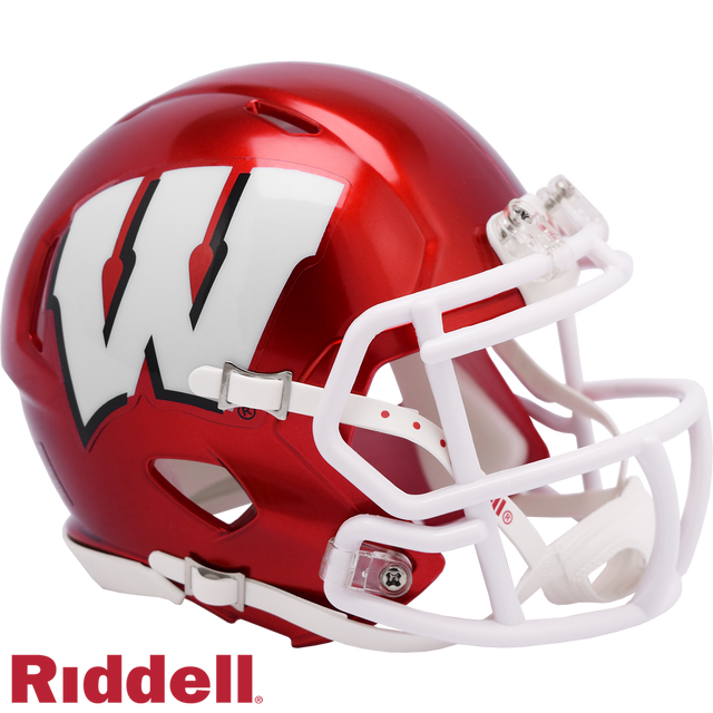 Réplica de casco Wisconsin Badgers Riddell Mini Speed Style FLASH Alternativo