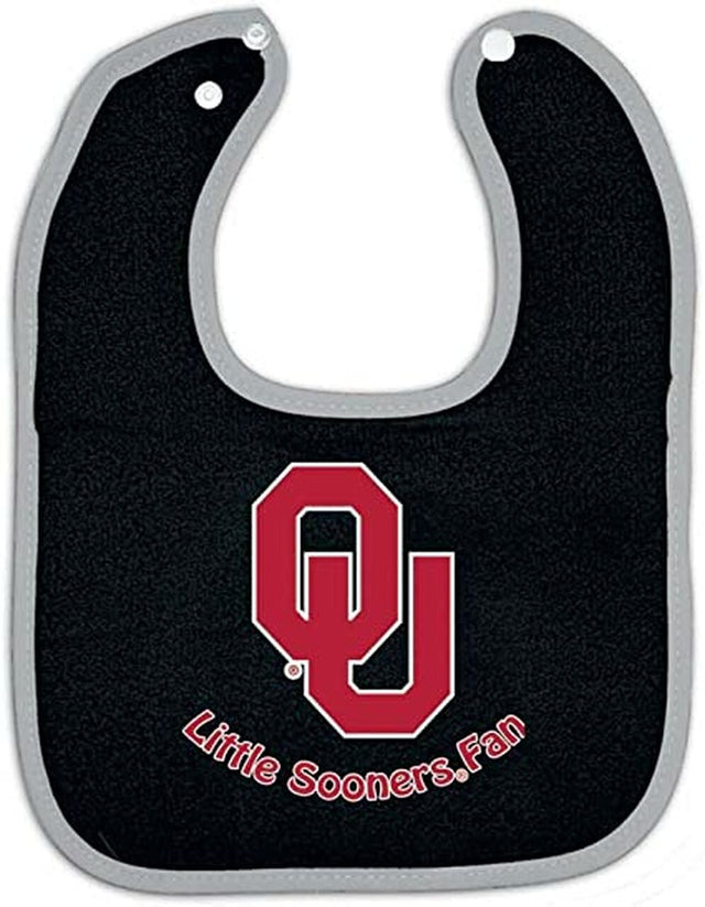 Oklahoma Sooners Baby Bib Two Toned Snap Style