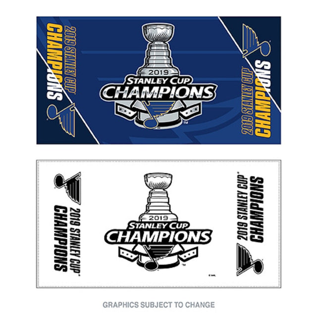 Toalla de los St. Louis Blues de 24 x 42 cm, estilo vestuario, campeones de la Copa Stanley 2019