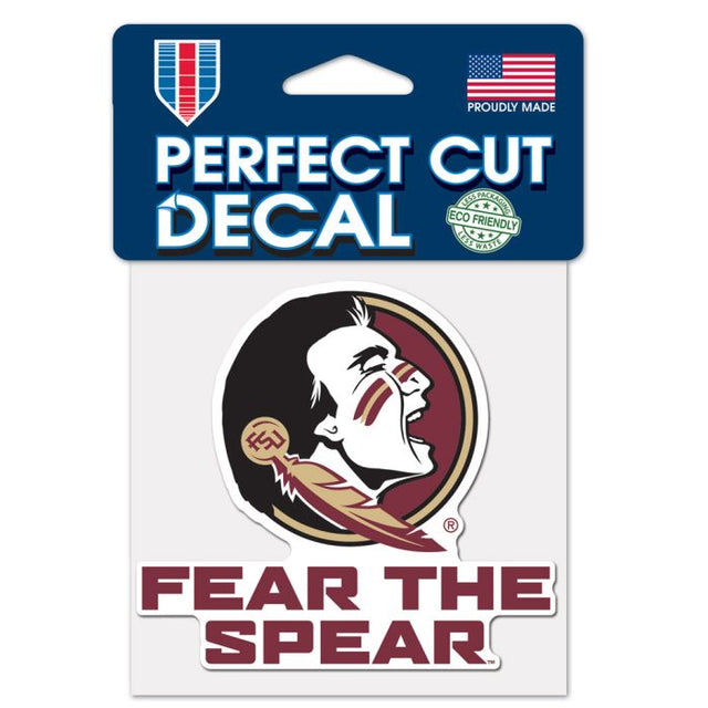 Florida State Seminoles SLOGAN Perfect Cut Color Decal 4" x 4"