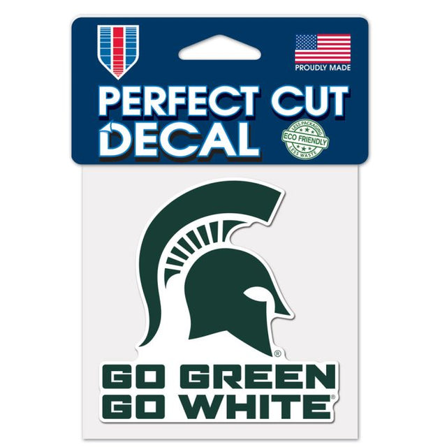 Michigan State Spartans SLOGAN Perfect Cut Color Decal 4" x 4"