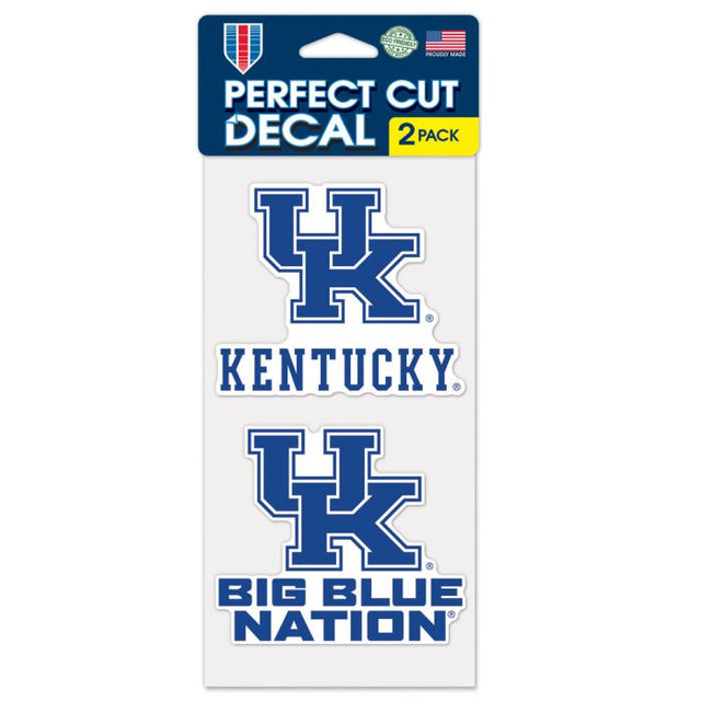 Juego de dos calcomanías de corte perfecto de Kentucky Wildcats de 4" x 4"