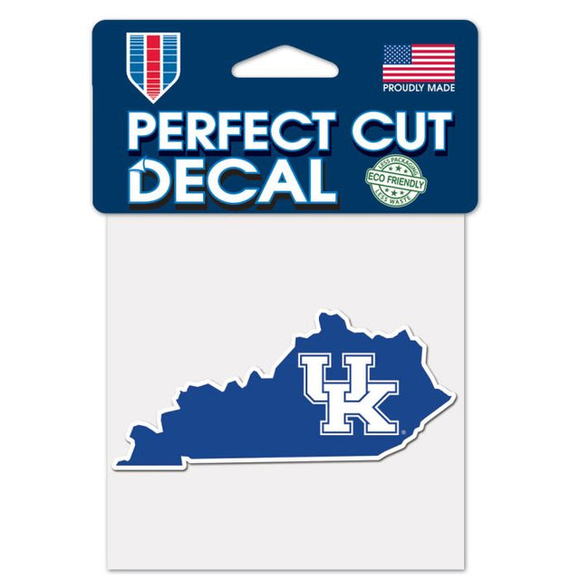 Calcomanía de color de corte perfecto de Kentucky Wildcats de 4" x 4"