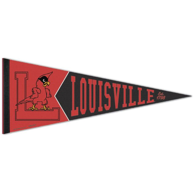 Banderín premium de los Louisville Cardinals/College Vault de 12" x 30"