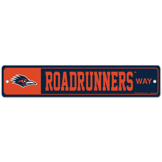 德克萨斯州圣安东尼奥 Roadrunners 街道/区域标志 3.75 英寸 x 19 英寸