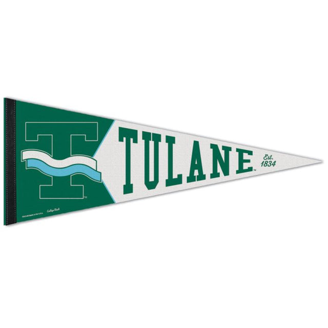 Banderín premium de Tulane Green Wave/College Vault de 12" x 30"