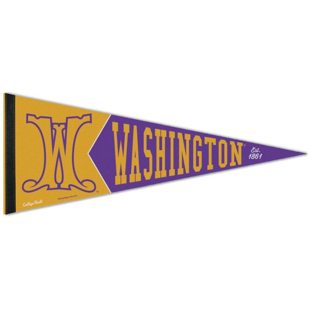 Banderín premium de Washington Huskies/College Vault de 12" x 30"