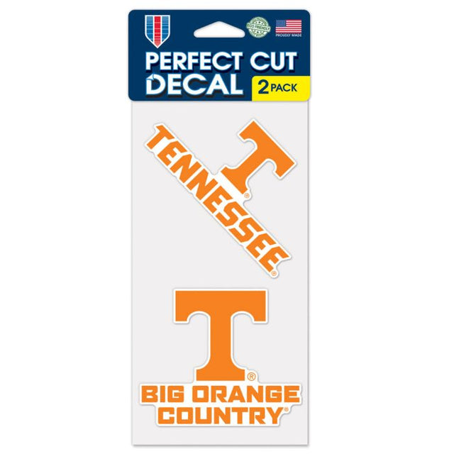 Tennessee Volunteers SLOGAN AND LOGO Perfect Cut Decal Set of two 4"x4"