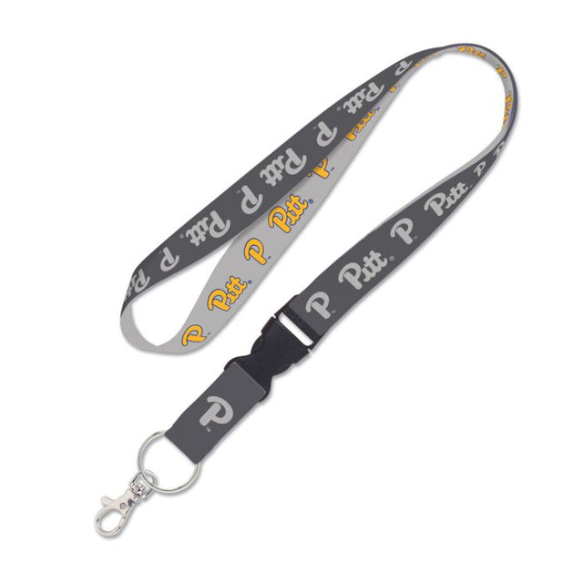 Pittsburgh Panthers CHARCOAL Lanyard w/detachable buckle 1"