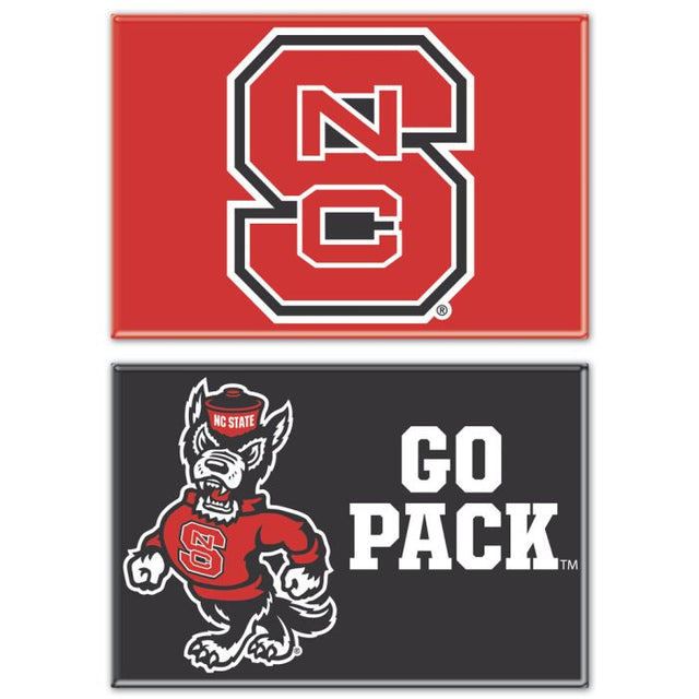 NC State Wolfpack Rectangle Magnet, 2pack 2" x 3"