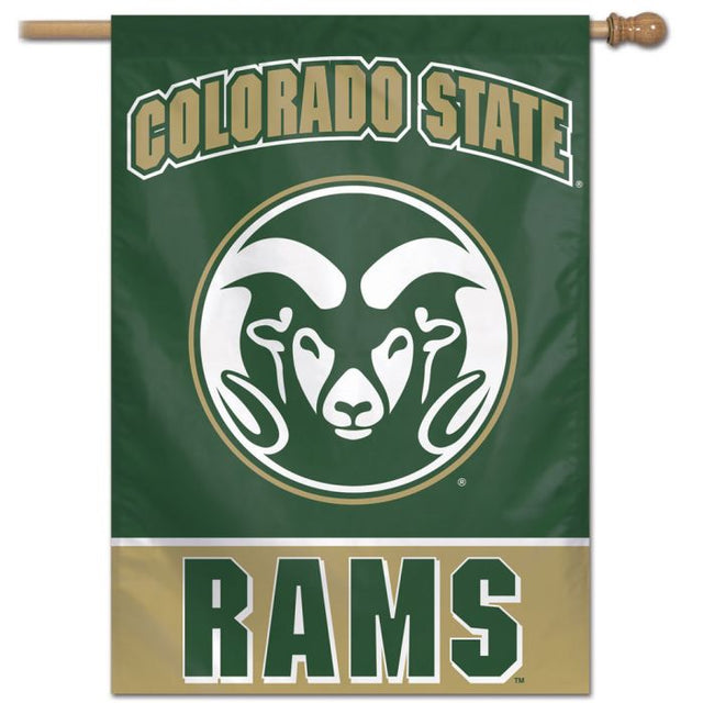 Bandera vertical de los Colorado State Rams de 28" x 40"