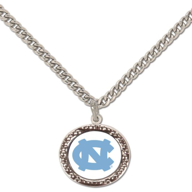 Collar con dije de los Tar Heels de Carolina del Norte y tarjeta de joyería