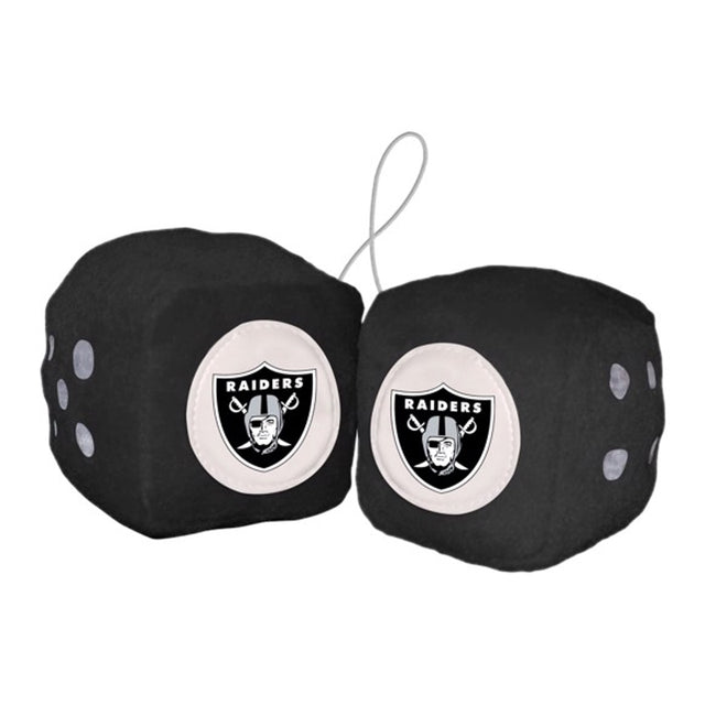 Dados peludos de los Raiders de Las Vegas