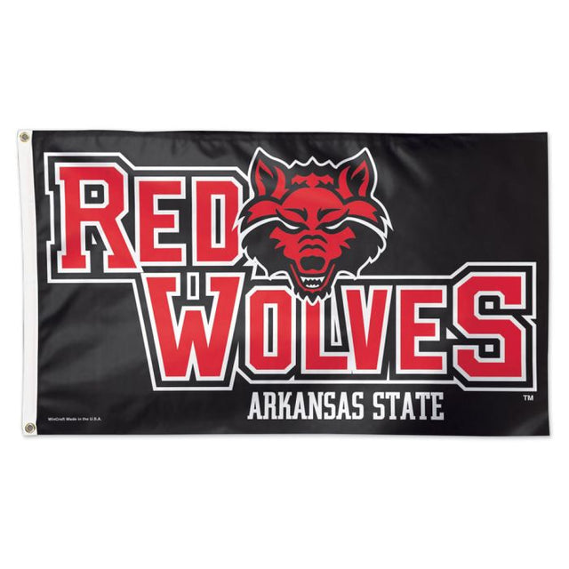 Bandera de los Red Wolves del estado de Arkansas: Deluxe, 3' x 5'