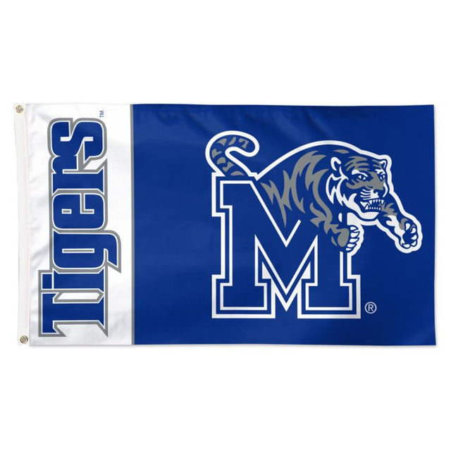 Bandera con logotipo principal de los Memphis Tigers: Deluxe, 3' X 5'