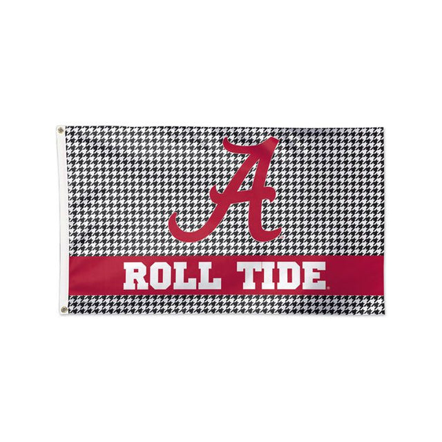 Bandera de Alabama Crimson Tide/Houndstooth - Deluxe 3' X 5'