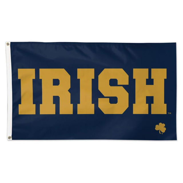 Bandera irlandesa de Notre Dame Fighting Irish - Deluxe 3' X 5'