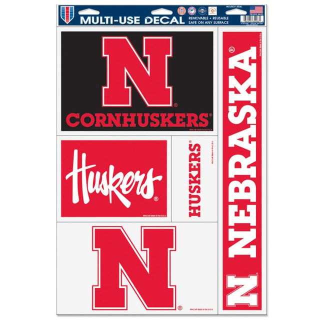 Nebraska Cornhuskers Multi Use Decal 11" x 17"