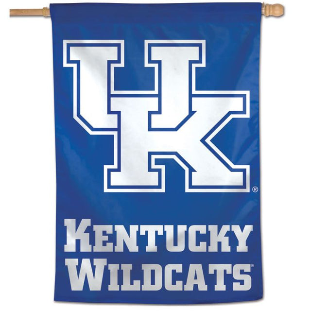 Bandera vertical con logotipo y fuente de Kentucky Wildcats de 28" x 40"